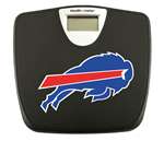 Black Finish Digital Scale Round Toilet Seat w/Buffalo Bills NFL Logo