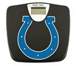 Black Finish Digital Scale Round Toilet Seat w/Indianapolis Colts NFL Logo