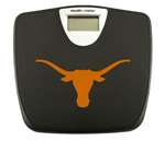 Black Finish Digital Scale Round Toilet Seat w/Texas Longhorns NCAA Logo