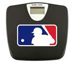 Black Finish Digital Scale Round Toilet Seat w/MLB Baseball Logo