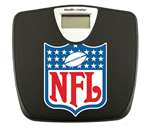Black Finish Digital Scale Round Toilet Seat w/NFL Football NFL Logo