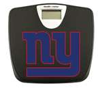 Black Finish Digital Scale Round Toilet Seat w/New York Giants NFL Logo