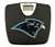 Black Finish Digital Scale Round Toilet Seat w/Carolina Panthers NFL Logo