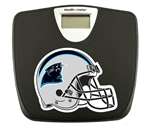 Black Finish Digital Scale Round Toilet Seat w/Carolina Panthers Helmet NFL Logo
