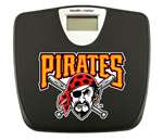 Black Finish Digital Scale Round Toilet Seat w/Pittsburgh Pirates MLB Logo