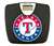 Black Finish Digital Scale Round Toilet Seat w/Texas Rangers MLB Logo