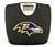 Black Finish Digital Scale Round Toilet Seat w/Baltimore Ravens NFL Logo