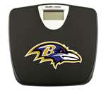 Black Finish Digital Scale Round Toilet Seat w/Baltimore Ravens NFL Logo