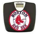Black Finish Digital Scale Round Toilet Seat w/Boston Red Sox MLB Logo