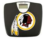 Black Finish Digital Scale Round Toilet Seat w/Washington Redskins Helmet NFL Logo