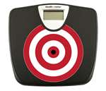 Black Finish Digital Scale Round Toilet Seat w/Target Logo
