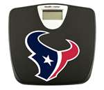 Black Finish Digital Scale Round Toilet Seat w/Houston Texans NFL Logo