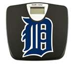 Black Finish Digital Scale Round Toilet Seat w/Detroit Tigers MLB Logo