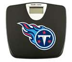 Black Finish Digital Scale Round Toilet Seat w/Tennessee Titans NFL Logo