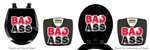 Black Finish Digital Scale Round Toilet Seat w/Badass Logo