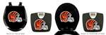 Black Finish Digital Scale Round Toilet Seat w/Cincinatti Bengals Helmet NFL Logo