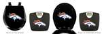 Black Finish Digital Scale Round Toilet Seat w/Denver Broncos NFL Logo