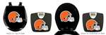 Black Finish Digital Scale Round Toilet Seat w/Cleveland Browns NFL Logo