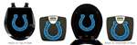 Black Finish Digital Scale Round Toilet Seat w/Indianapolis Colts NFL Logo