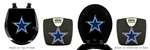 Black Finish Digital Scale Round Toilet Seat w/Dallas Cowboys NFL Logo