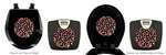 Black Finish Digital Scale Round Toilet Seat w/Dice Logo