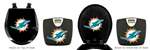 Black Finish Digital Scale Round Toilet Seat w/Miami Dolphins NFL Logo