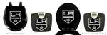 Black Finish Digital Scale Round Toilet Seat w/Los Angeles Kings NHL Logo