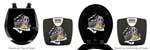 Black Finish Digital Scale Round Toilet Seat w/Movie Reel Logo