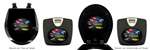 Black Finish Digital Scale Round Toilet Seat w/Muscle Car Logo