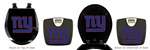 Black Finish Digital Scale Round Toilet Seat w/New York Giants NFL Logo