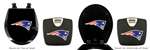 Black Finish Digital Scale Round Toilet Seat w/New England Patriots NFL Logo