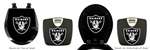 Black Finish Digital Scale Round Toilet Seat w/Oakland Raiders NFL Logo