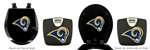 Black Finish Digital Scale Round Toilet Seat w/St. Louis Rams NFL Logo