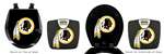 Black Finish Digital Scale Round Toilet Seat w/Washington Redskins Helmet NFL Logo