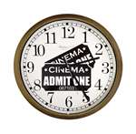 New Clock w/ Admit One Movie Ticket Logo