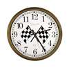 New Clock w/ Checkered Flag Racing Logo