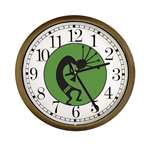 New Clock w/ Green Kokopelli Logo