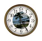 New Clock w/ Hawaii Palm Trees Logo