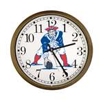 New Clock w/ New England Patriots NFL Team Old Style Logo