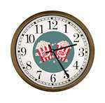 New Clock w/ Teal Popcorn Logo