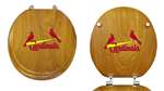 Oak Finish Round Toilet Seat w/Arizona Cardinals NFL Logo