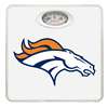 White Finish Dial Scale Round Toilet Seat w/Denver Broncos NFL Logo