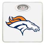 White Finish Dial Scale Round Toilet Seat w/Denver Broncos NFL Logo