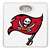 White Finish Dial Scale Round Toilet Seat w/Tampa Bay Buccaneers NFL Logo