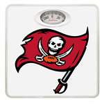 White Finish Dial Scale Round Toilet Seat w/Tampa Bay Buccaneers NFL Logo