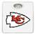 White Finish Dial Scale Round Toilet Seat w/Kansas City Chiefs NFL Logo