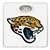 White Finish Dial Scale Round Toilet Seat w/Jacksonville Jaguars NFL Logo