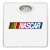 White Finish Dial Scale Round Toilet Seat w/Nascar Racing Logo