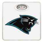 White Finish Dial Scale Round Toilet Seat w/Carolina Panthers NFL Logo