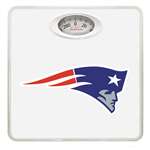 White Finish Dial Scale Round Toilet Seat w/New England Patriots NFL Logo